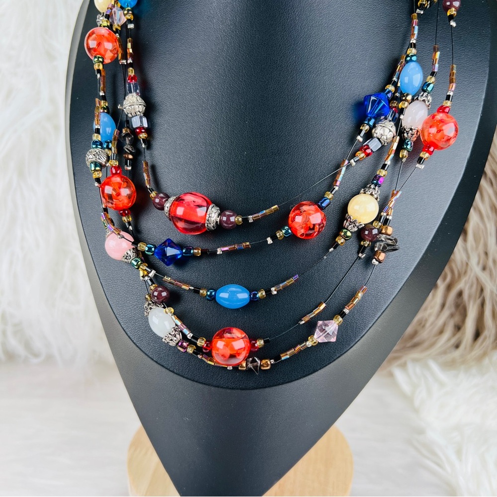Bohemian Chic Multi String Multicolored Super Fun… - image 1